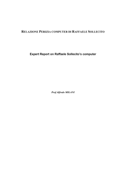 Expert Report on Raffaele Sollecito`s computer
