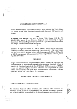 CONVENZIONE CONTRATTUALE