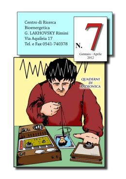 Scarica Quaderno - Centro di ricerca bioenergetica Georges