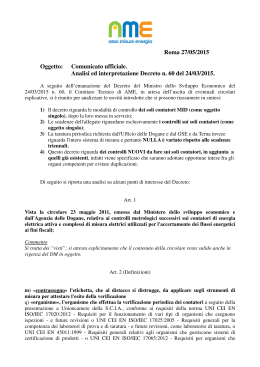 Analisi ed interpretazione Decreto n. 60 del 24-03