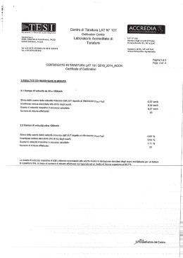 Dichiarazione di conformità e certificato di taratura rilevatore 917067