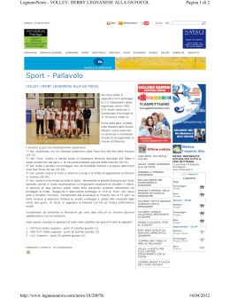 Legnanonews - GS Fo.Co.L. Volley Legnano