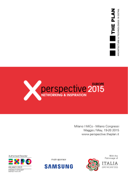 programma dettagliato - Perspective 2015 / materiale fotografico