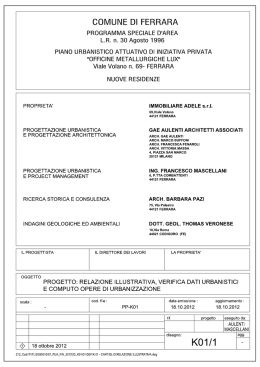 Tav. K01/1: progetto relazione illustrativa