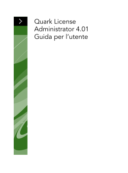 Quark License Administrator 4.01 Guida per l`utente