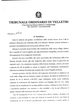 leggi documento completo - Ordine degli Avvocati di Velletri