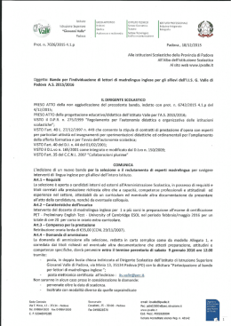 2^Bando per lettore di madrelingua inglese per gli allievi dellI I S G