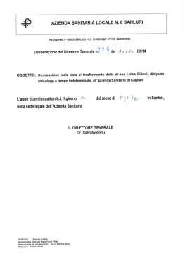Deliberazione n.279 del 14-04-2014