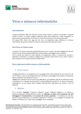 Virus e minacce informatiche