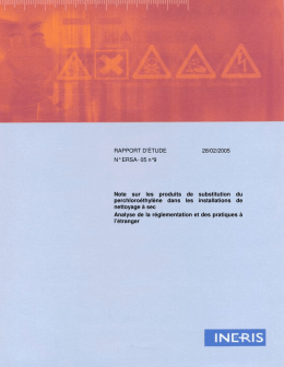 Note sur les produits de substitution du perchloro&eacute;thyl&egrave;ne