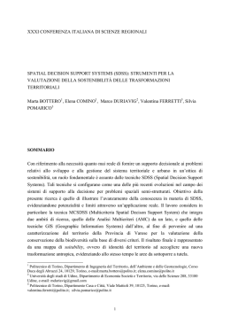 xxxi conferenza italiana di scienze regionali spatial decision support