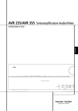 AVR 255/AVR 355 Sintoamplificatore Audio/Video