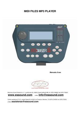 manuale m-blaster2 - Electronic Sound Solutions > Electronic