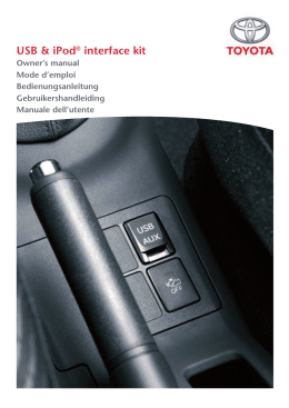 USB & iPod® interface kit - Toyota Service Information