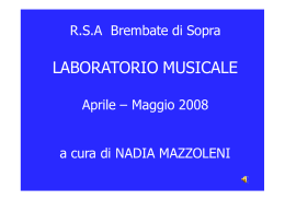 LABORATORIO MUSICALE - Provincia di Bergamo