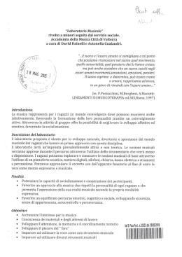 Laboratorio Musicale &rdquo; - Societ&agrave; della Salute Alta Val di Cecina