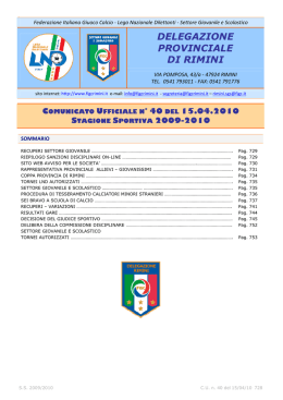 DELEGAZIONE PROVINCIALE DI RIMINI