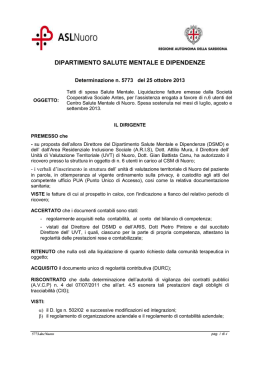 Determinazione n. 5773 del 25 ottobre 2013 [file]