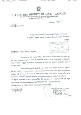 UFFICIO DEL GIUDICE DI PACE - LANUSEI