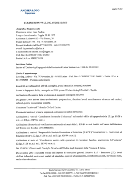 Loco Andrea - Ordine degli Ingegneri della Provincia di Latina