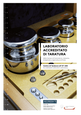 Presentazione del Laboratorio di Taratura della CCIAA di Prato
