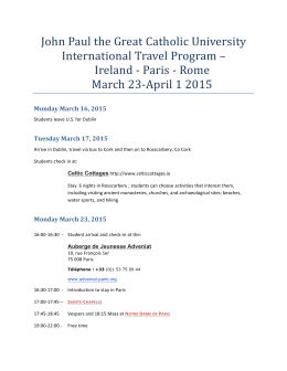 John Paul the Great Catholic University International Travel Program