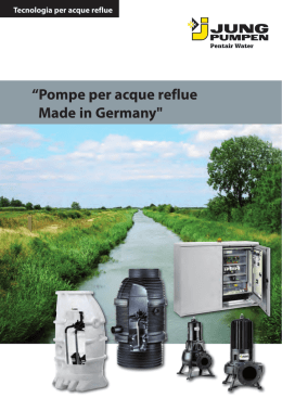 “Pompe per acque reflue Made in Germany"