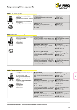 Pompe sommergibili per acque cariche