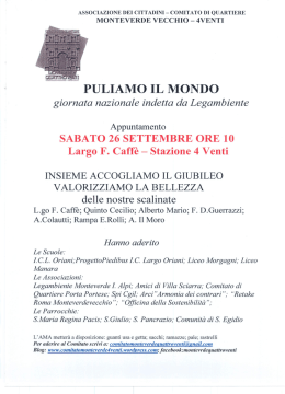 &ldquo; PULIAMO IL MONDO