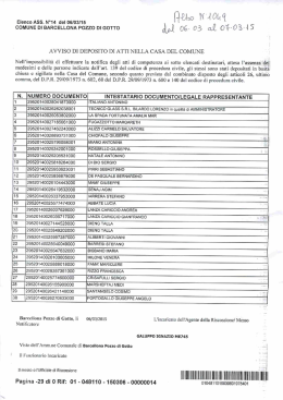 elenco atti serit assenza 14 del 2015