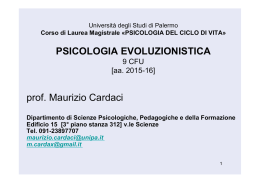 slides Psicologia evoluzionistica 2015-16 - lezioni