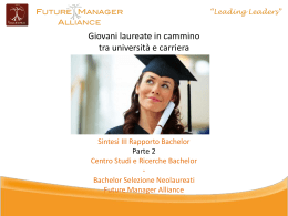 III Rapporto Bachelor - Future Manager Recruitment