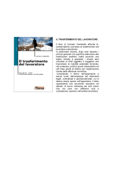 Trasferimento del lavoratore