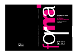 Scienze della Formazione - Universit&agrave; degli Studi Roma Tre