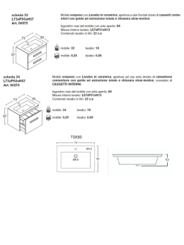 scheda 33 Mobile sospeso con Lavabo In ceramica, apertura a due