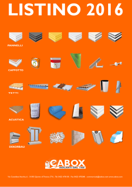 Pannelli per isolamento termico di tetti e pavimenti