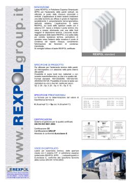 REXPOL standard - REXPOL GROUP :: Prodotti & Sistemi innovativi