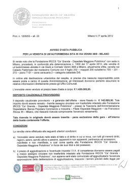 via Venini - Ospedale Maggiore Policlinico