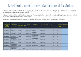 Libri letti e parti ancora da leggere de La Spiga