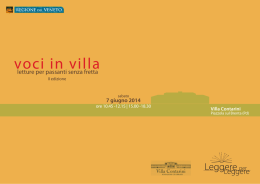 voci in villa - Regione Veneto