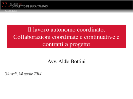 Il lavoro autonomo coordinato - Ordine degli Avvocati di Milano