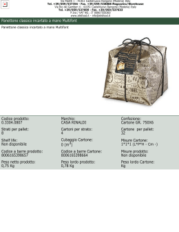 Panettone classico incartato a mano Multifont Codice prodotto