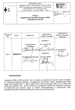 REGIONE LAZIO AZIENDA UNITA` SANITARIA LOCALE RIETI: