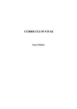 curriculum vitae - Dipartimento di Matematica e Informatica