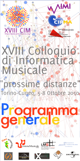 Programma generale - Andrea Valle - Università degli Studi di Torino