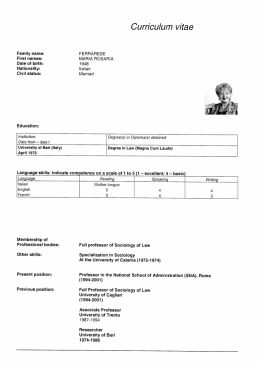 Curriculum vitae