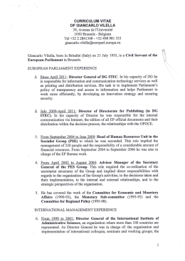 Vilella Giancarlo - Universit&agrave; Politecnica delle Marche