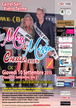 Miss Mister - Comune di Castel San Pietro Terme
