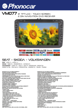 VM077 8” TFT-LCD - TOUCH SCREEN 2 DIN