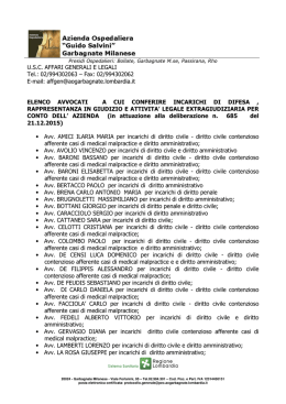 Leggi il documento - Azienda Ospedaliera Salvini